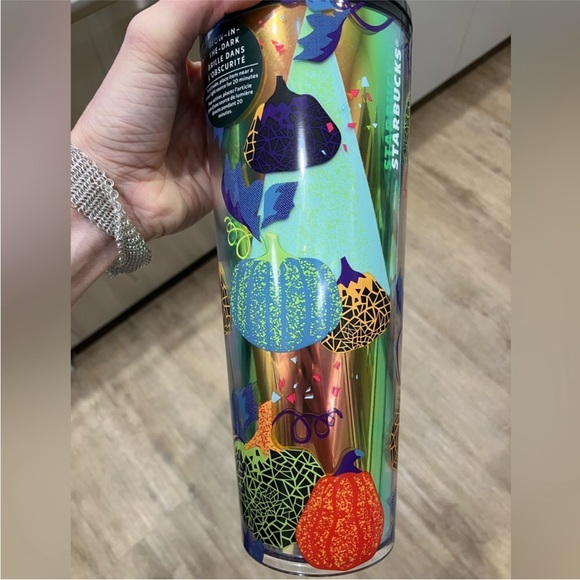 Starbucks Extraterrestrial Alien glow in the dark Cup w Spaceship Straw Topper - Picture 3 of 5